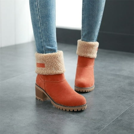 Women s Winter Fur Ankle Boots Suede Round Toe Chunky Block Mid Heel Platform Warm Snow Short Booties
Women s Winter Fur Ankle Boots Suede Round Toe Chunky Block Mid Heel Platform Warm Snow Short Booties