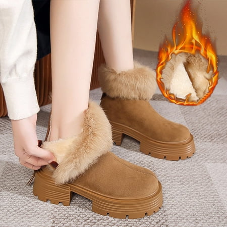 Christmas Women Snow Boots Autumn And Winter Solid Color Simple Warm Thick Soles Outdoor With Cotton Round Toe Square Heel
Christmas Women Snow Boots Autumn And Winter Solid Color Simple Warm Thick Soles Outdoor With Cotton Round Toe Square Heel