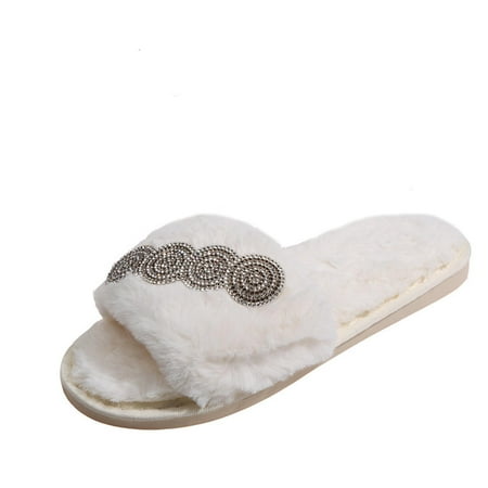 KIJBLAE Women s Winter Warm Rhinestone Decor Cross Band Soft Plush Home Slippers Indoor Flats Shoes Beige 37
KIJBLAE Women s Winter Warm Rhinestone Decor Cross Band Soft Plush Home Slippers Indoor Flats Shoes Beige 37
