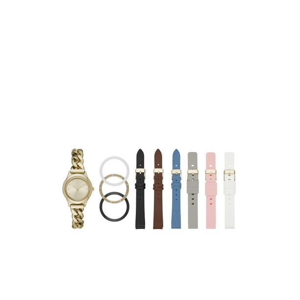 Time and Tru Interchangeable Bezel and Strap Watch Set