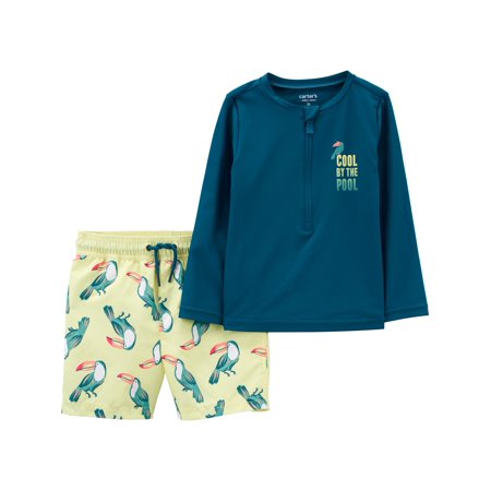 Carter s Child of Mine Boy Rashguard Swimsuit 2-Piece Sizes 0M-5T