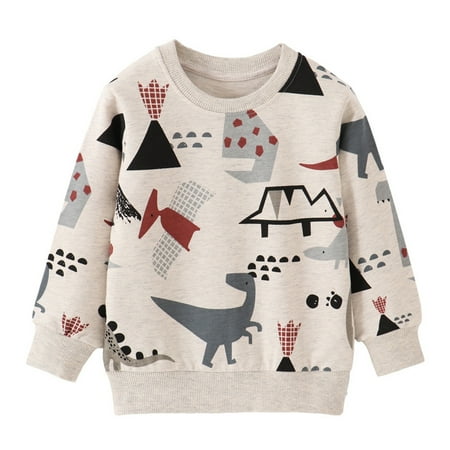 Toddler Boys Crewneck Sweatshirts Long Sleeve Sport Dinosaur Shirts Pullover Tops Fall Winter Clothes for Kids 1-6T
Toddler Boys Crewneck Sweatshirts Long Sleeve Sport Dinosaur Shirts Pullover Tops Fall Winter Clothes for Kids 1-6T