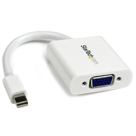 StarTech.com Mini DisplayPort to VGA Video Adapter Converter - White - Mini DisplayPort Male Digital Audio\/Video - HD-15 Female VGA - 4.72\