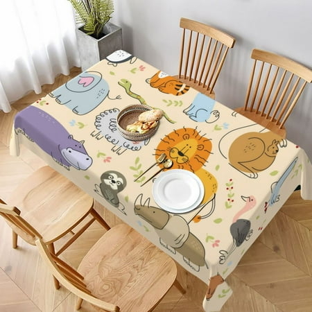 Table Cloth Rectangle Table Animals Tablecloth 60 x 90 Inch Wrinkle Resistant Decorative Fabric Table Cover for Dining Party Indoor Outdoor
Table Cloth Rectangle Table Animals Tablecloth 60 x 90 Inch Wrinkle Resistant Decorative Fabric Table Cover for Dining Party Indoor Outdoor