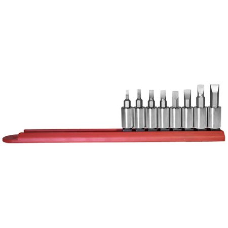 Mayhew 16011 Slotted Socket Bit Set Chrome Plated 8-Piece
