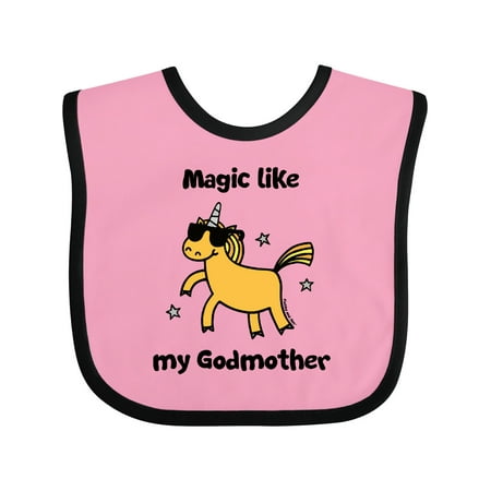 Inktastic Unicorn Magic Like My Godmother Gift Baby Boy or Baby Girl Bib