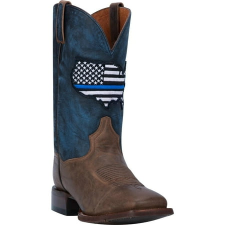 Men’s Dan Post Thin Blue Line Leather Boots Handcrafted Brown