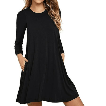 UKAP Women Long Sleeve Pajamas T Shirt Dress Solid Color Nightgowns Sleepwear Casual Round Neck Sleep Shirt Dress with Pocket
UKAP Women Long Sleeve Pajamas T Shirt Dress Solid Color Nightgowns Sleepwear Casual Round Neck Sleep Shirt Dress with Pocket