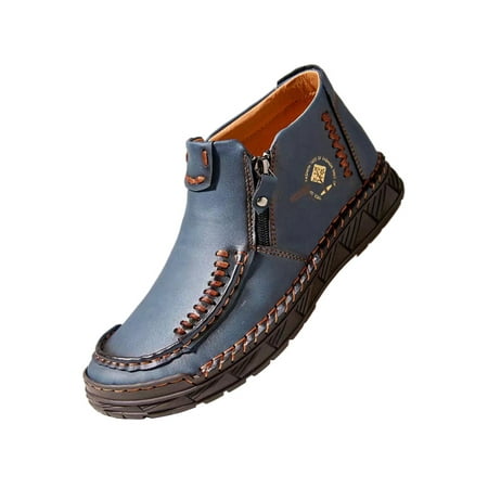SIMANLAN Mens Ankle Booties Comfort Leather Shoes Zipper Casual Shoe Driving Non Slip Boots Outdoor Hand Stitching Blue 8.5
SIMANLAN Mens Ankle Booties Comfort Leather Shoes Zipper Casual Shoe Driving Non Slip Boots Outdoor Hand Stitching Blue 8.5