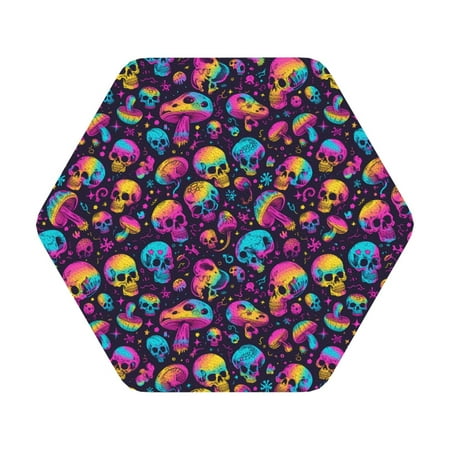 Lukts rainbow color mushroom Skull Leather Drinks Coasters Set of 6 Suitable or Drinks Furniture Protection and Easy Clean up
Lukts rainbow color mushroom Skull Leather Drinks Coasters Set of 6 Suitable or Drinks Furniture Protection and Easy Clean up
