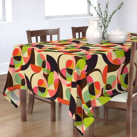 Cotton Sateen Tablecloth 90 Square - Mid Century Midcentury Modern Mod 1950S 1960S Retro Earth Tones Geometric Circles Print Custom Table Linens by Spoonflower
Cotton Sateen Tablecloth 90 Square - Mid Century Midcentury Modern Mod 1950S 1960S Retro Earth Tones Geometric Circles Print Custom Table Linens by Spoonflower