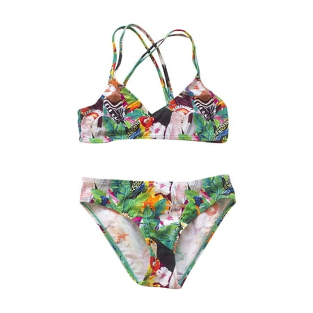 ZRBYWB Vacation Wind Tropical Rainforest Print Stagger Strap Girls Swimsuit Bikini Swimsuit Baby Girl Clothes
ZRBYWB Vacation Wind Tropical Rainforest Print Stagger Strap Girls Swimsuit Bikini Swimsuit Baby Girl Clothes