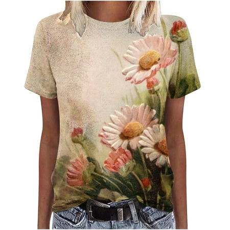 Tank Top for Women Nursing Tops Women s Leisure Sexy Trendy Summer Round-Neck T-Shirt Printed Short Sleeve Tops Blouse Tank Tops Womens Blouses and Tops Dressy on Sale Clearance Beige M
Tank Top for Women Nursing Tops Women s Leisure Sexy Trendy Summer Round-Neck T-Shirt Printed Short Sleeve Tops Blouse Tank Tops Womens Blouses and Tops Dressy on Sale Clearance Beige M