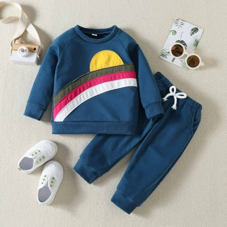 CHGBMOK Clearance Autumn Winter Girls Rainbow Sweater Pants Crew Neck Pullover Trousers Suit
CHGBMOK Clearance Autumn Winter Girls Rainbow Sweater Pants Crew Neck Pullover Trousers Suit