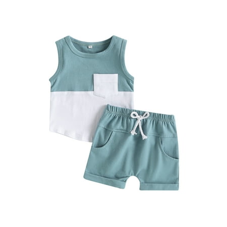 Baby Boys Summer Clothes Color Block Sleeveless Pocket Tank Vest Top Solid Shorts Set Beach Casual Outfits
Baby Boys Summer Clothes Color Block Sleeveless Pocket Tank Vest Top Solid Shorts Set Beach Casual Outfits