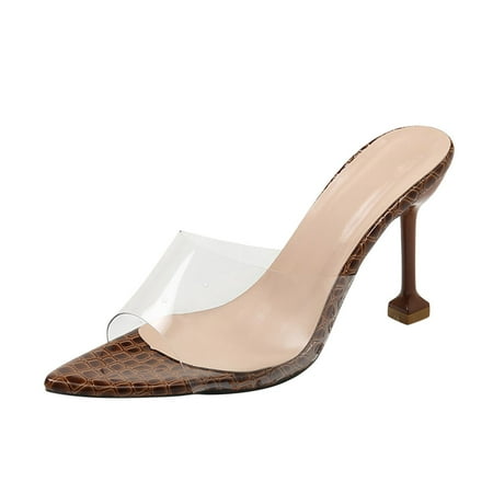 nsendm Women Heel Sandals Spring And Summer Fashion Women Sandals Pointed Toe Animal Pattern High Womens Sandals Wide Brown 7.5
nsendm Women Heel Sandals Spring And Summer Fashion Women Sandals Pointed Toe Animal Pattern High Womens Sandals Wide Brown 7.5