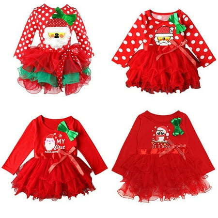 GYRATEDREAM 1-6T Toddler Baby Girl Christmas Dress Cotton Long Sleeve Santa Prints Christmas Tutu Dress
GYRATEDREAM 1-6T Toddler Baby Girl Christmas Dress Cotton Long Sleeve Santa Prints Christmas Tutu Dress