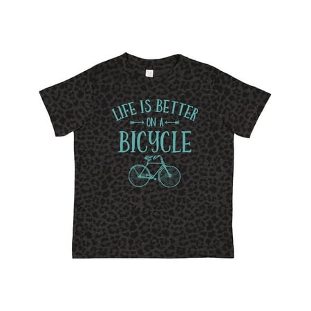 Inktastic Life s Better on a Bicycle Gift Toddler Toddler Girl T-Shirt