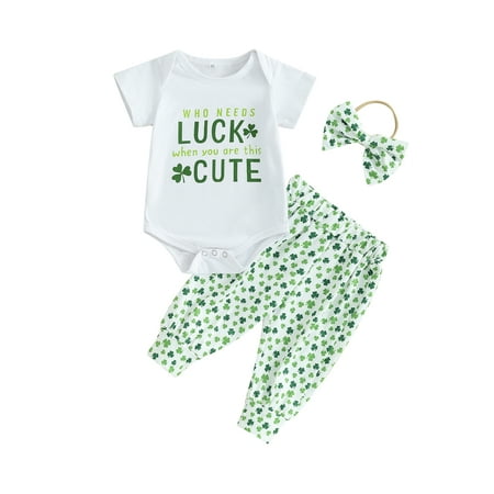 Qtinghua Newborn Baby Girls St. Patrick s Day Clothes Letter Print Short Sleeve Romper and Shamrock Print Pants Headband Outfits White 3-6 Months
Qtinghua Newborn Baby Girls St. Patrick s Day Clothes Letter Print Short Sleeve Romper and Shamrock Print Pants Headband Outfits White 3-6 Months