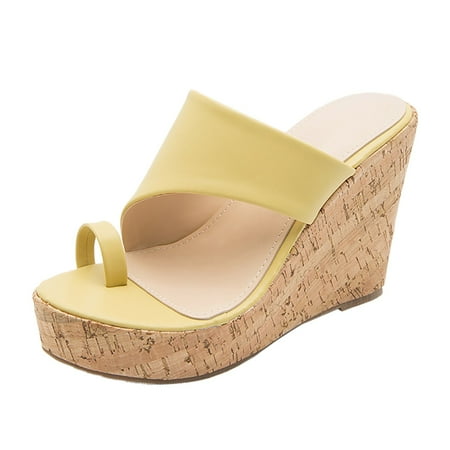 Youmylove Women Slip On Sandals Wedge Platform Slipper Dress Heeled Sandals Casual Comfort Slippers Summer Comfy Daily Simple Walking Footwears
Youmylove Women Slip On Sandals Wedge Platform Slipper Dress Heeled Sandals Casual Comfort Slippers Summer Comfy Daily Simple Walking Footwears
