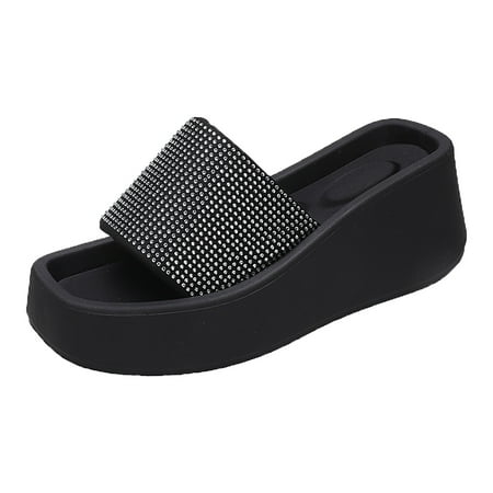 ZHAGHMIN Womens Casual Sandals Women S Summer Solid Color Non Slip Casual Open Toe Wedge Square Head Slippers Rhinestone Sandals Indoor Outdoor Slippers Women Leopard Slippers Women Size 10 Slippers
ZHAGHMIN Womens Casual Sandals Women S Summer Solid Color Non Slip Casual Open Toe Wedge Square Head Slippers Rhinestone Sandals Indoor Outdoor Slippers Women Leopard Slippers Women Size 10 Slippers