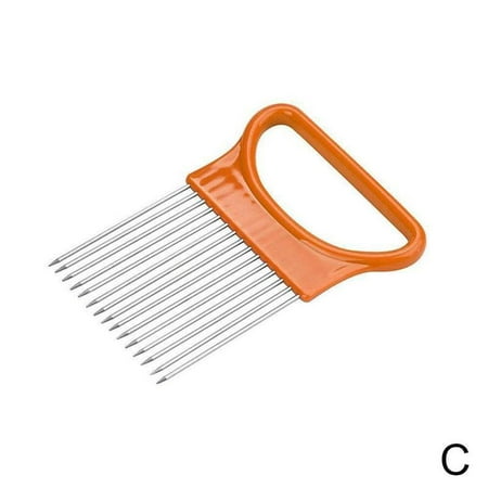 1pc Steel Onion Needle Onion Holder Handheld Simple Slicer Fruit Vegetable Cutter Potato Kitchen Tool Bar Accessories G8B0
1pc Steel Onion Needle Onion Holder Handheld Simple Slicer Fruit Vegetable Cutter Potato Kitchen Tool Bar Accessories G8B0
