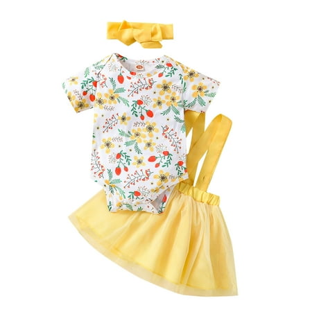 TAIAOJING Toddler Baby Girl Clothes Set Short Sleeve Romper Floral Printed Bodysuitt Tulle Suspenders Skirts Headbands Outfits For Girl 3-6 Months
TAIAOJING Toddler Baby Girl Clothes Set Short Sleeve Romper Floral Printed Bodysuitt Tulle Suspenders Skirts Headbands Outfits For Girl 3-6 Months