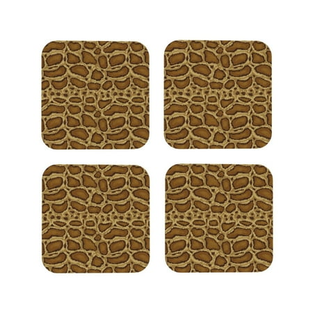 Leather Coasters with Heat-resistant for Drinks Classic Snake Print Gold Cup Coasters Cup Pad Mat for Tabletop Protection Coffee Table Office Desk and Housewarming Gift
Leather Coasters with Heat-resistant for Drinks Classic Snake Print Gold Cup Coasters Cup Pad Mat for Tabletop Protection Coffee Table Office Desk and Housewarming Gift