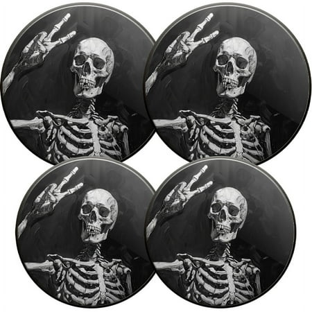 Electric Stove Burner Covers Set of 4 Round Burner Cover 8 and 10 Inch Black And White Painting of Skeleton Making Rock Sign
Electric Stove Burner Covers Set of 4 Round Burner Cover 8 and 10 Inch Black And White Painting of Skeleton Making Rock Sign