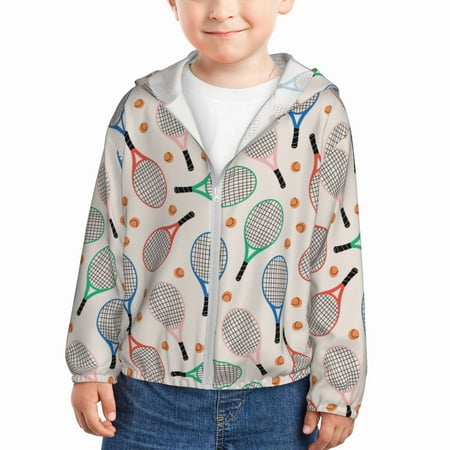 Vsdgher Cute Tennis Racket Kids Sun Protection Hoodie with Zip Rash Guard Tops Children s Long Sleeve Sun Protection Clothing - 3 Years
Vsdgher Cute Tennis Racket Kids Sun Protection Hoodie with Zip Rash Guard Tops Children s Long Sleeve Sun Protection Clothing - 3 Years