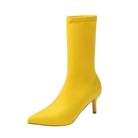 Boots for Women Shoes British Style Fashionable Smooth Flock Pointed Candy Color Fine Heels Boots
Boots for Women Shoes British Style Fashionable Smooth Flock Pointed Candy Color Fine Heels Boots