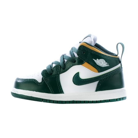 Toddler s Jordan 1 Mid Noble Green/Pollen-White (640735 371) - 10
