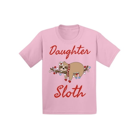 Awkward Styles Ugly Christmas T-Shirt for Girls Daughter Sloth Toddler Shirt