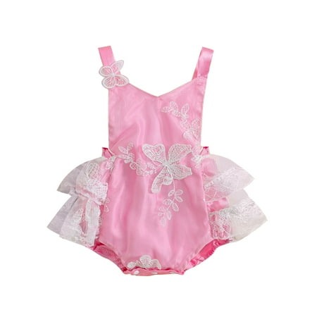 Baby Girl Summer Romper Sleeveless Backless Butterfly Embroidery Lace Bodysuit Newborn Clothes,0-24 Months
Baby Girl Summer Romper Sleeveless Backless Butterfly Embroidery Lace Bodysuit Newborn Clothes,0-24 Months