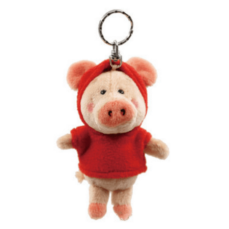Toyella Nici pig ribby plush toy pendant Red 10cm