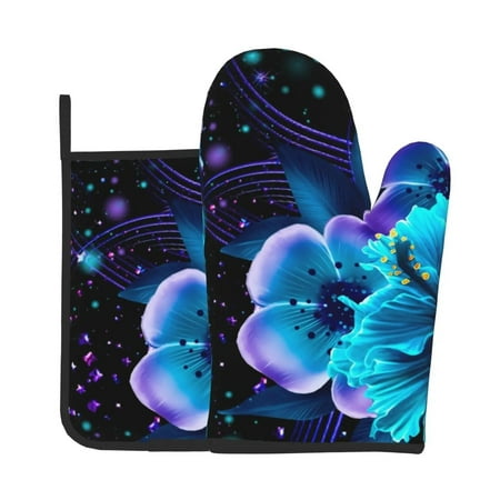 Blue Butterflies Flowers Oven Mitts and Pot Holders Sets Heat Resistant Non Slip Kitch Gloves Hot Pads for Cooking BBQ Baking
Blue Butterflies Flowers Oven Mitts and Pot Holders Sets Heat Resistant Non Slip Kitch Gloves Hot Pads for Cooking BBQ Baking