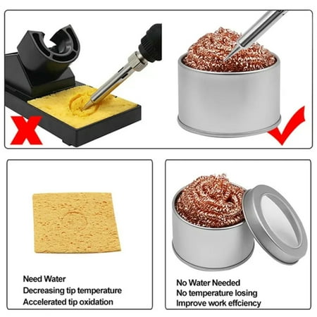 Efficient Ultimate Copper Wire Mesh Filter Tip Cleaner for Desoldering Iron - Superior Clean Ball Metal Dross Removal Box - Premium Soldering Tool for Nozzle Cleaning and Maintenance - To
Efficient Ultimate Copper Wire Mesh Filter Tip Cleaner for Desoldering Iron - Superior Clean Ball Metal Dross Removal Box - Premium Soldering Tool for Nozzle Cleaning and Maintenance - To