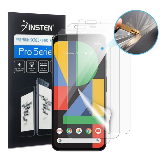 3 Pack Screen Protector for Google Pixel 4 5.7" 2019, Full Coverage Edge to Edge, New Flexible TPU Film, Case Friendly, Ultra Clear HD, Anti-Scratch Anti-Bubble Anti-Fingerprint by Insten