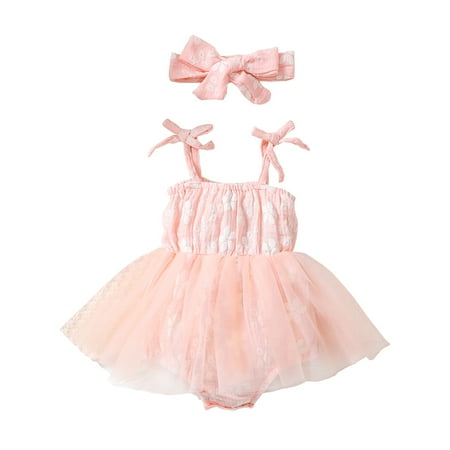 Newborn Baby Girls Outfits Strap Sleeveless Floral Print Lace Romper Skirts With Headband 9-12 Months Pink
Newborn Baby Girls Outfits Strap Sleeveless Floral Print Lace Romper Skirts With Headband 9-12 Months Pink