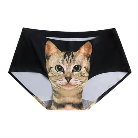 Women Panties Women Underwear Ice Silk Cat Print Briefs Ladies Waist Seamless Underwear
Women Panties Women Underwear Ice Silk Cat Print Briefs Ladies Waist Seamless Underwear