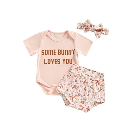 Newborn Baby Girl Easter Outfit Bunny Letter Short Sleeve Romper Shorts Headband 3Pcs Summer Clothes
Newborn Baby Girl Easter Outfit Bunny Letter Short Sleeve Romper Shorts Headband 3Pcs Summer Clothes