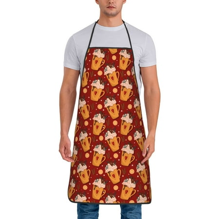 Wukai Heart Christmas Hot Cocoa Print Aprons Adjustable Bib Aprons Cooking Kitchen Chef Apron for Women and Men
Wukai Heart Christmas Hot Cocoa Print Aprons Adjustable Bib Aprons Cooking Kitchen Chef Apron for Women and Men