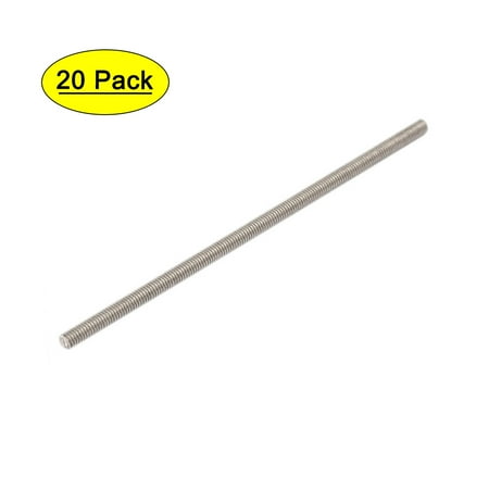 Uxcell M3x80mm 0.5mm Pitch 304 Stainless Steel Fully Threaded Rods Fasteners (20-pack)
Uxcell M3x80mm 0.5mm Pitch 304 Stainless Steel Fully Threaded Rods Fasteners (20-pack)