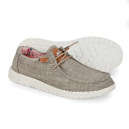 Norty Women s Slip-On Khaki Loafers - 5