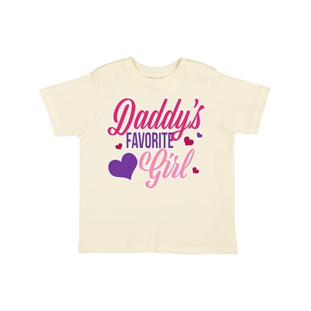 Inktastic Daddys Favorite Girl with Hearts Gift Toddler Toddler Girl T-Shirt