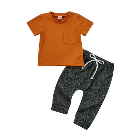 CenturyX 2Pcs Newborn Baby Girls Boys Summer Outfits Solid Color Short Sleeves T-Shirt Pants Set Clothes Ginger 12-18 Months
CenturyX 2Pcs Newborn Baby Girls Boys Summer Outfits Solid Color Short Sleeves T-Shirt Pants Set Clothes Ginger 12-18 Months
