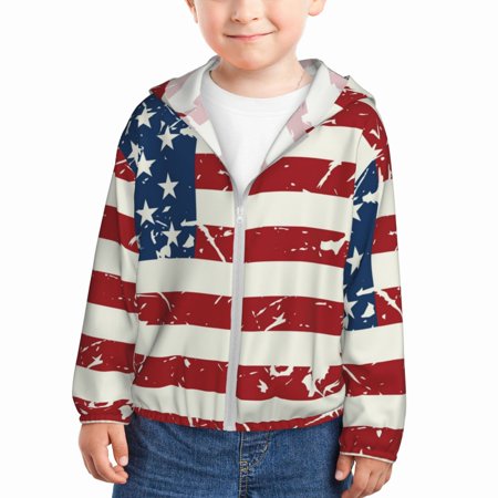 Ocsxa Vintage American Flag Print Kids Active Zipper Sun Protection Jacket Boys Girls Hooded Cooling Shirt-18 Months
Ocsxa Vintage American Flag Print Kids Active Zipper Sun Protection Jacket Boys Girls Hooded Cooling Shirt-18 Months