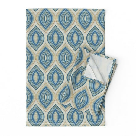 Printed Tea Towel Linen Cotton Canvas - Blue Geometric Beige Classic Print Decorative Kitchen Towel by Spoonflower
Printed Tea Towel Linen Cotton Canvas - Blue Geometric Beige Classic Print Decorative Kitchen Towel by Spoonflower