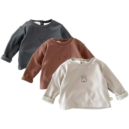 Esaierr Infant Toddler Fleece Thermal Underwear Bottoming Shirt Baby Long Sleeve Padded Pullover T Shirt Tops Winter Warm Cartoon Sweatshirt for Boys 6 Months-5 Years
Esaierr Infant Toddler Fleece Thermal Underwear Bottoming Shirt Baby Long Sleeve Padded Pullover T Shirt Tops Winter Warm Cartoon Sweatshirt for Boys 6 Months-5 Years