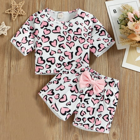 Hunpta Toddler Kids Girls Short Sleeve Leopard Camouflage Printed T Shirt Tops Bowknot Shorts Sports Outfits
Hunpta Toddler Kids Girls Short Sleeve Leopard Camouflage Printed T Shirt Tops Bowknot Shorts Sports Outfits